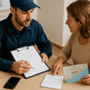 Technicien nuisibles à Nice expliquant la prise en charge